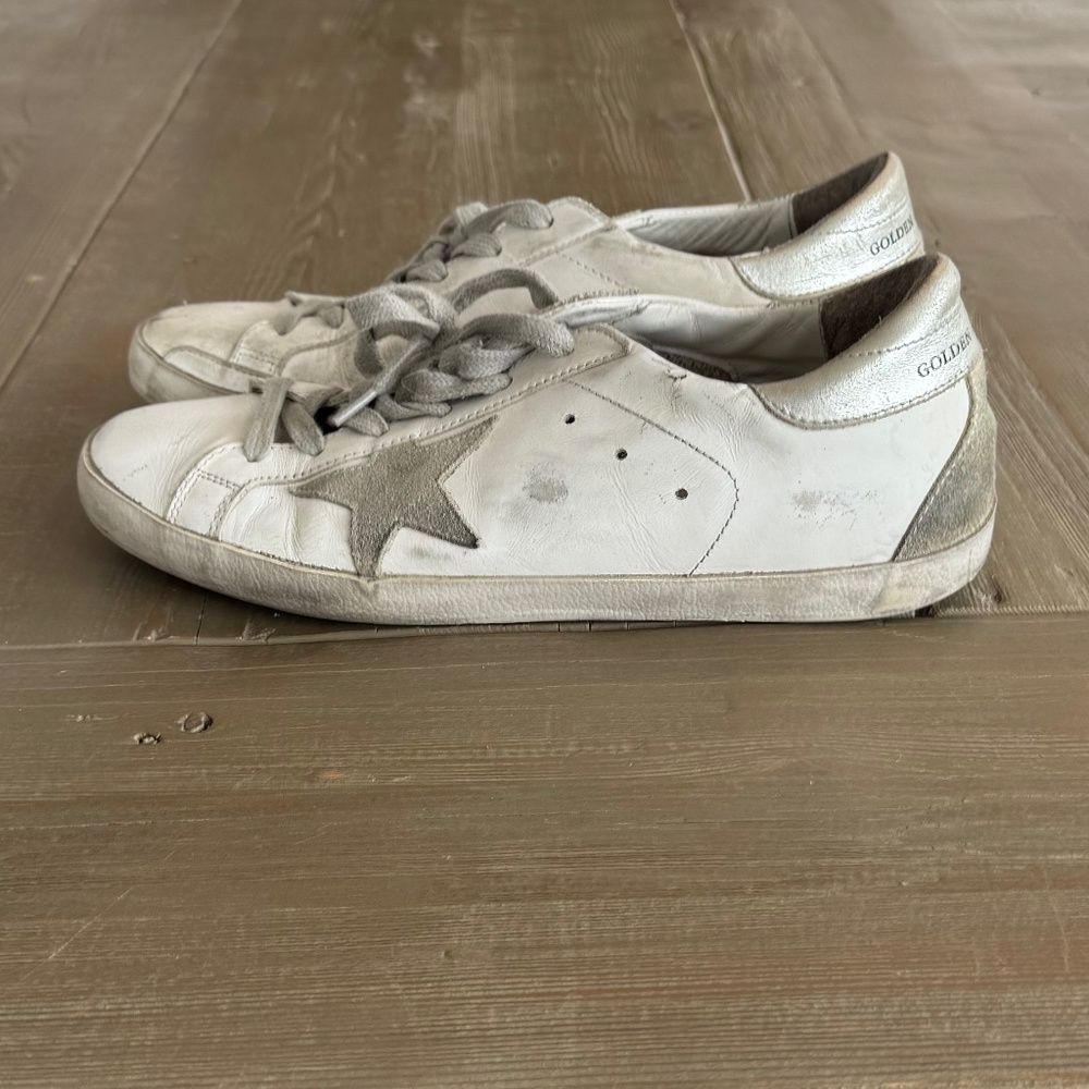 Golden Goose Super Star White Silver Gray EU 40